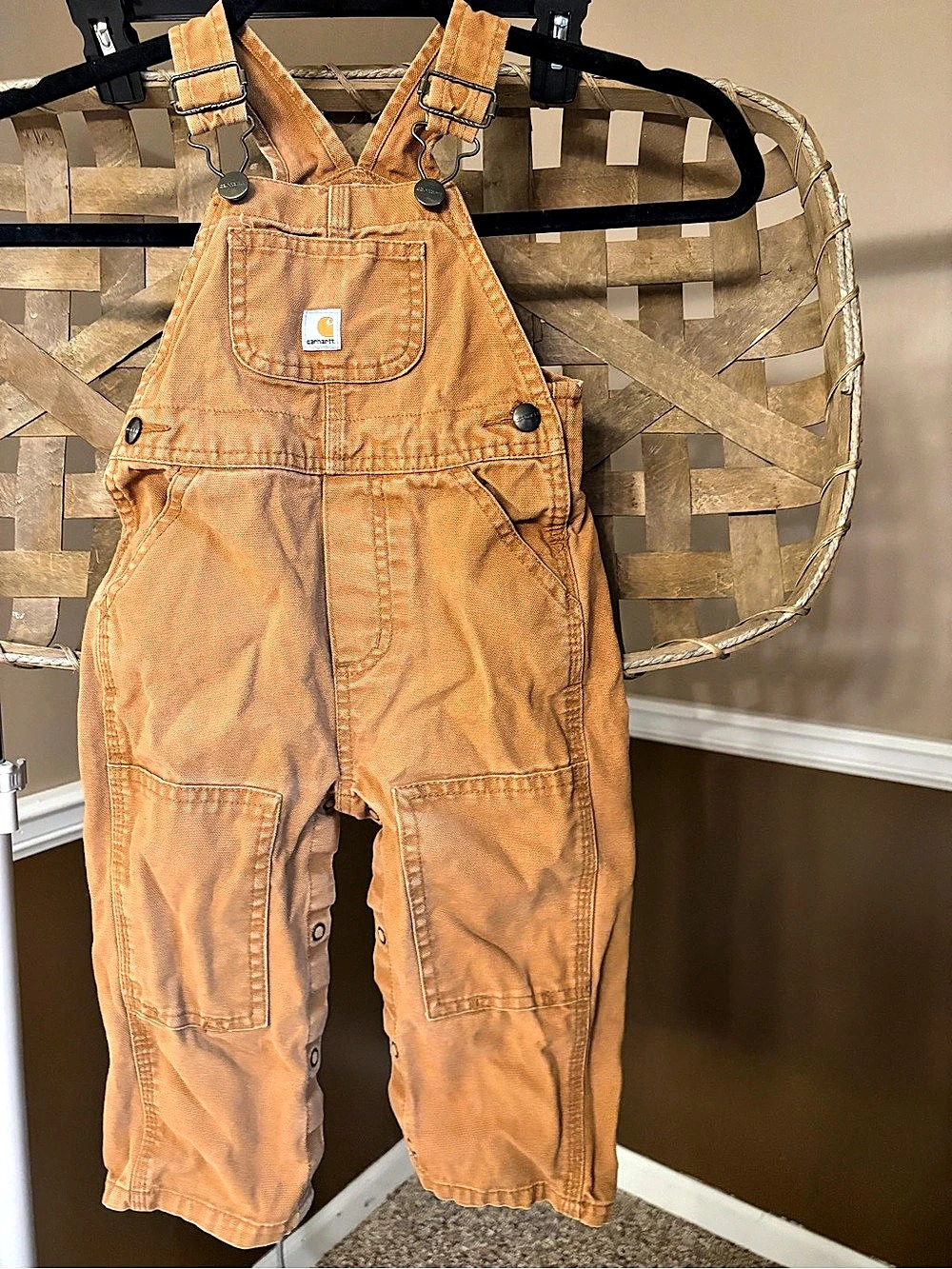 Carhartt Infant Duck Bib Overalls Brown Size 18M